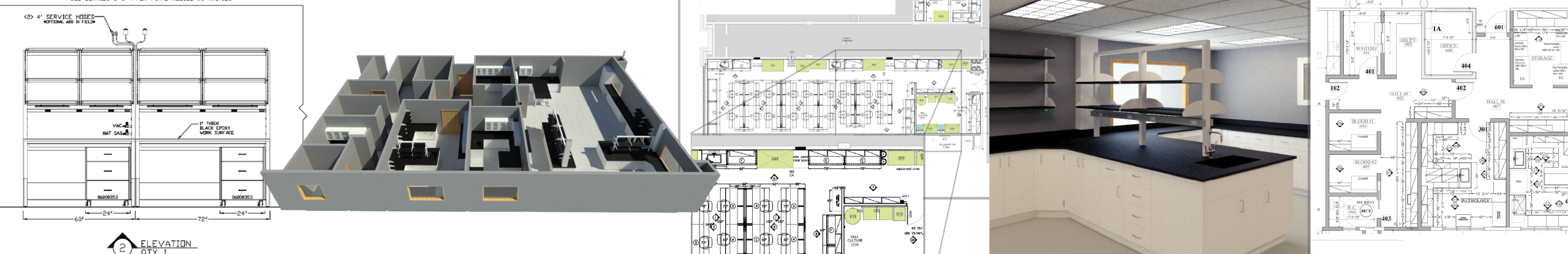 Plan view drawings, revit renderings, auto cad