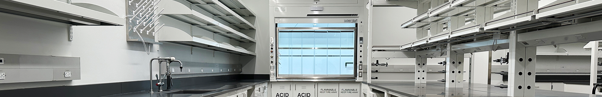 Laboratory casework, lab fume hood, laboratory work stations